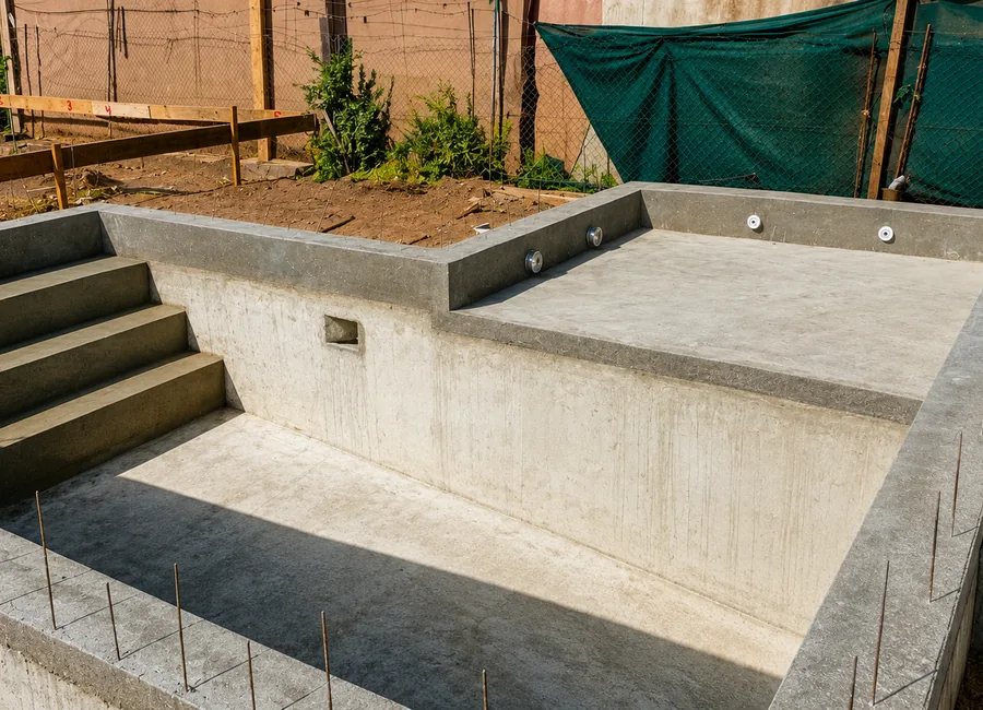 Obra de piscina realizada por Cimenta