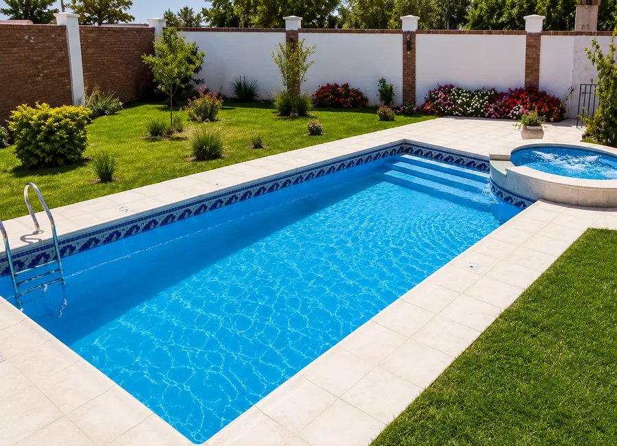 Obra de piscina realizada por Cimenta