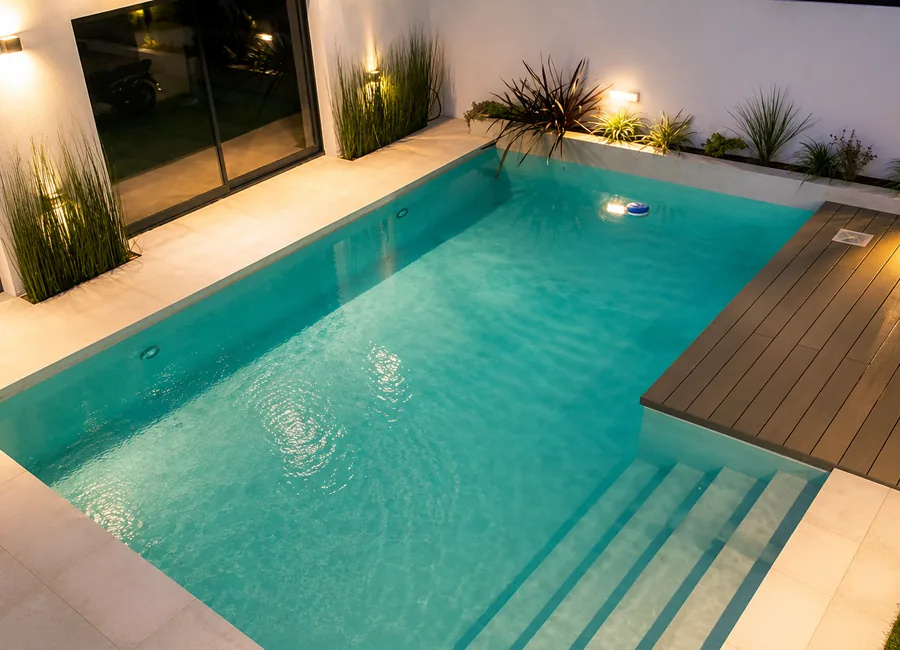 Obra de piscina realizada por Cimenta