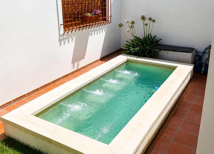 Obra de piscina realizada por Cimenta