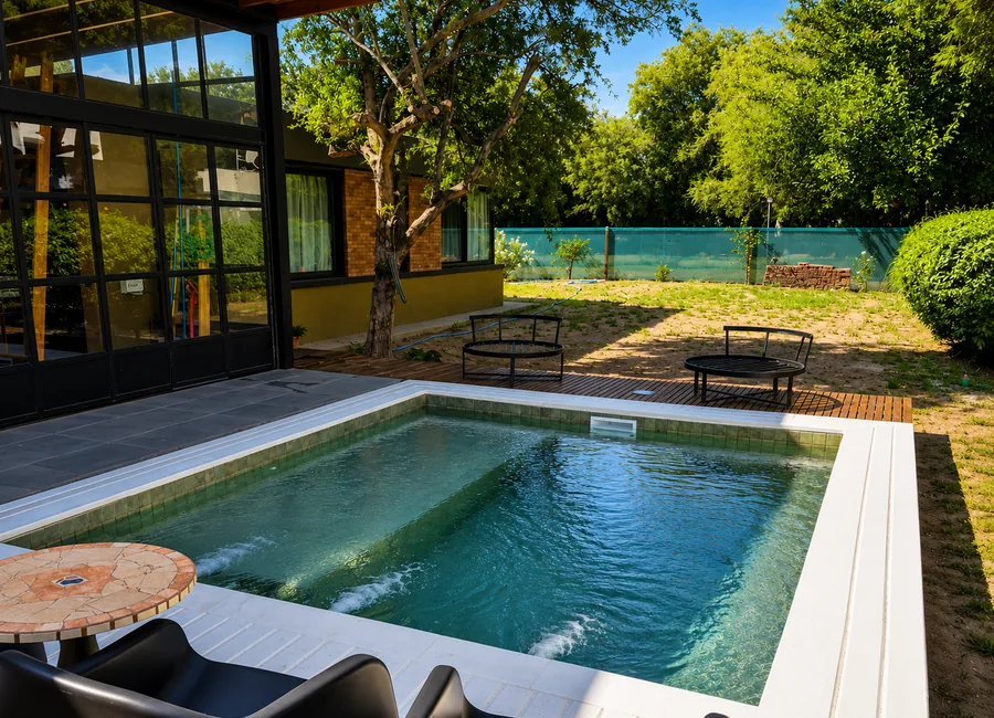 Obra de piscina realizada por Cimenta