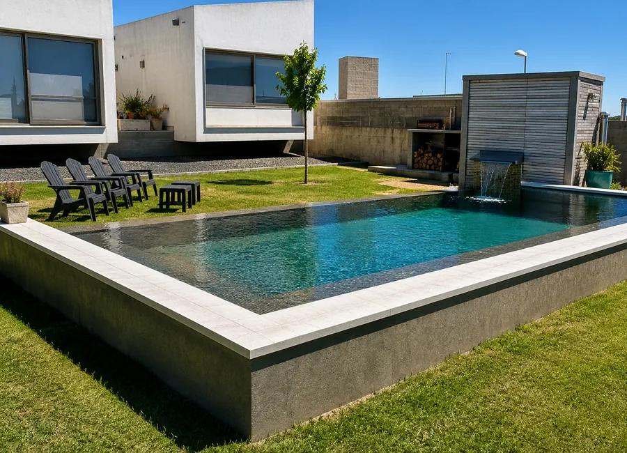 Obra de piscina realizada por Cimenta